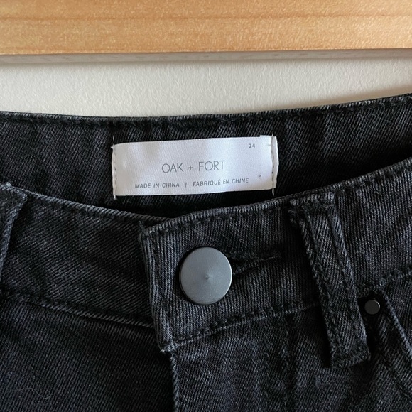 Oak + Fort Black Slim Fit Tapered Leg Jeans Size 24 - Picture 5 of 9